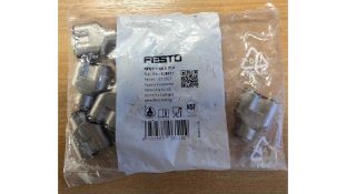 Festo NPQH-Y-Q8-E-P10 Push-in Y-Connector, Pack of 10