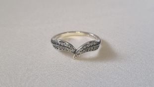Pandora Sterling Silver Brilliant Leaves Ring, Size 50
