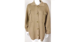 Zara Women's Oversized Knit Cardigan, Beige, Size M