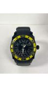 Aquaswiss Men's All Stainless Steel Watch, SW10 62G, Black & Yellow