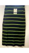 Ragged Jeans Shout Knit Skirt, Black/Lime, Size XL