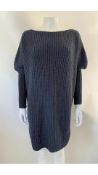 LANTI Women's Oversized Sweater Tunic, Navy - L/XL