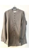 Lee Valley Men's Vintage Grandfathetr Shirt, Solid Grey, Size L