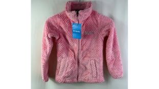 Columbia Girls Fire Side Sherpa Fleece Jacket, Pink, Size 7-8 Years