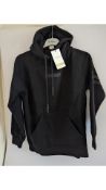 Stronger Women's Chunky Oversized Hoodie, Black, Size Xs