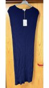 COS Women's Ribbed Tube Dress, Navy, Size S
