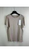 Juvia Loungewear Short Sleeved Top, Light Walnut, Size S