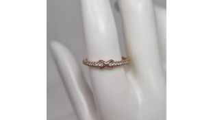 Thomas Sabo Infinity Ring with White Stones, Rose Gold Tone, Size 60