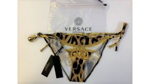 Versace Beachwear Women's Tanga Mare Donna Bikini Bottoms, UK Size S
