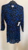 Dancing Leopard Dress, Women's, Blue/Black, Large