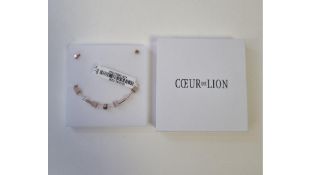 Two Coeur De Lion GeoCube Bracelets, Pink Aventurine, Rose Gold Tone