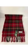 Eight Tartan Lambswool Scarf, Unisex, Mapel