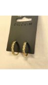 Two Pilgrim Kalila Twirl Hoop Earrings, Gold Plated