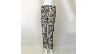 Gabriela Hearst Velvet Feel Leopard Print Trousers, Size UK 8