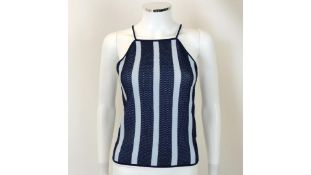 Two Club Monaco High Neck Cami Tops, Blue, Size S