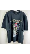 Ed Hardy Men's Oversized New York City T-Shirt, Black, Medium