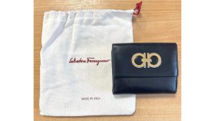 Salvatore Ferragamo Women's French Wallet, Black