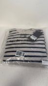 Scotch & Soda Women's Oversized High Neck Sweat In Breton Stripe Sweater, Size S