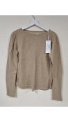 Two Juvia Loungewear Women's Top, Camel Melange, Size Small