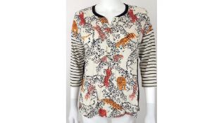 Two Oui Leopard and Tiger Print Women's T-Shirt, Multicoloured