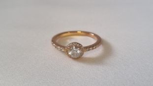 Pandora Rose Gold Sparkle Halo Ring, Size 58