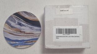 Five Packs of Flora Home Ceramic Drink Coasters, Wave Pattern, 4 Per Pack