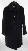 Ralph Lauren Women's Navy Wool Coat, UK 10
