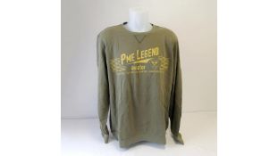 Pme Legend Men's Long Sleeved T-Shirt, Green, Size 3XL