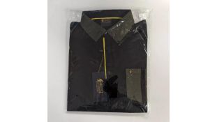 Gabicci Men's Polo Shirt, Black/Green, XL