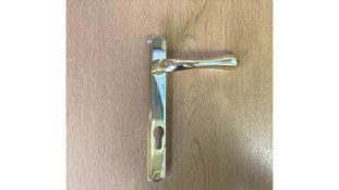 Carlisle Brass AQ1NP92 Manital Astro Lever On Euro Lock Narrow Plate, Polished Brass, 208 Mm X 26 Mm