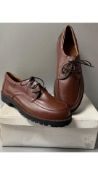 Reproduction of Found Men's Italian Military Officer Shoes, Brown, Leather, UK 10.5