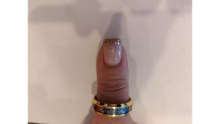 Five 8MM Tungsten Ring with Black Detailed Carbon Fibre Inlay, Size X