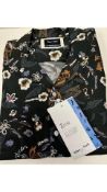 Eden Park Men's Prima Cotton Short Sleeve Chemisette Shirt, Multicoloured, Size M