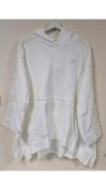 Two Adidas Women's GN3099 Hoodies, White, Size UK 6