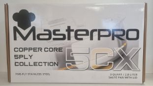 MasterPro Stainless Steel Saute Pan with Lid, 2.8L