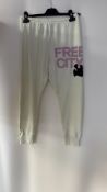 Life Nature Love Women's Free City Jogging Bottoms. Cream, Size Small. New Without Tags