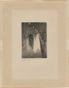 Lesser Ury. ”Leipzigerstraße im Regen”. Circa 1920