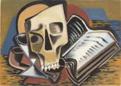 Rudolf Ausleger. Untitled (Still life with skull). 1949