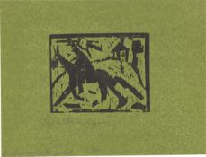 Lyonel Feininger. ”Reiter in einer Landschaft”. Circa 1918/19