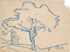 Christian Rohlfs. Untitled (trees). 1926