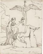 Buonaventura Genelli. Signy protects her husband Loki from the snake venom.