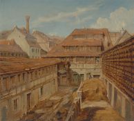 Dresden, 1867. View over the rooftops (Palmstr. 64 in Dresden). 1867