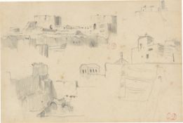 Eugène Delacroix. Study of buildings in Meknès. 1832