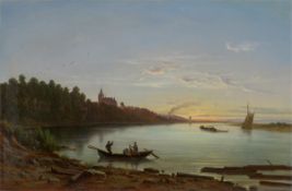 Johann Anton Castell. View of Briesnitz on the Elbe. 1862