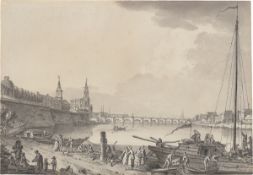 Adrian Zingg. View of Dresden. 1772