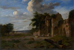Karl Gottfried Traugott Faber. Shepherd's idyll in an Arcadian landscape. 1828
