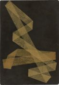 Hermann Glöckner. ”Zwei weiße Faltungen auf Schwarz”. 1933