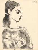 Pablo Picasso. ”Femme au corsage à fleurs”. 1957