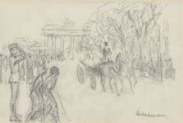 Max Liebermann. ”Berlin ,Unter den Linden' mit Brandenburger Tor”. 1910/11