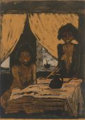 Otto Mueller. ”Zwei Zigeunermädchen im Wohnraum”. 1926/27